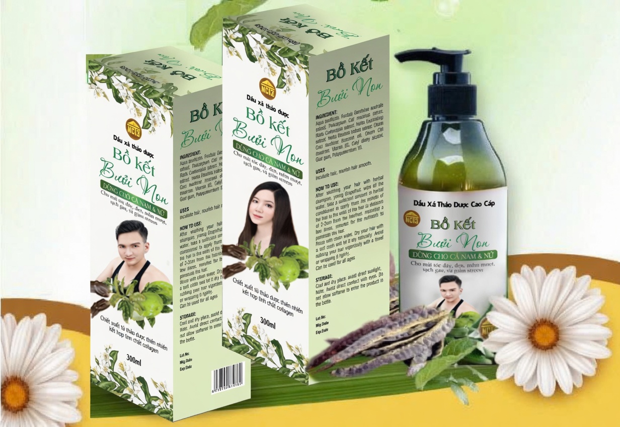 Dầu xả thảo dược Bồ Kết Bưởi Non